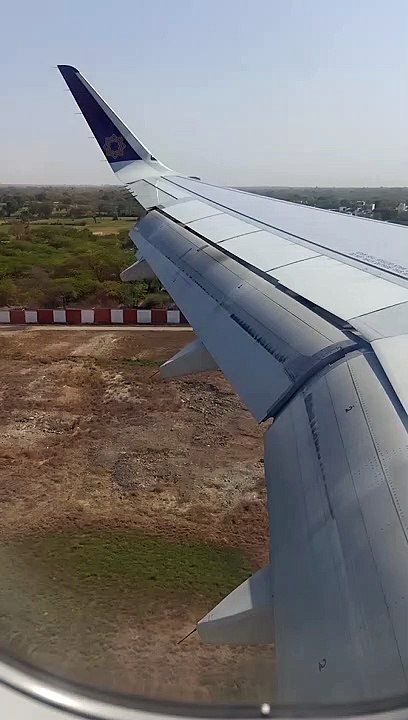 Plane landing at the airport