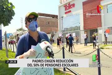 Download Video: Padres de familia de diversos colegios privados exigen la reducción a la mitad de la mensualidad