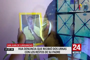 SJL: familiares de fallecido por COVID-19 denunciaron la entrega de dos urnas con cenizas
