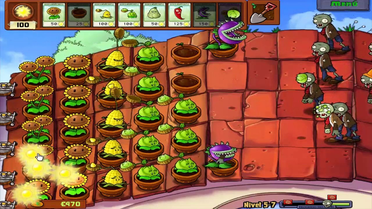 Plantas Vs. Zombis - Walktough - Nivel 5 - 7