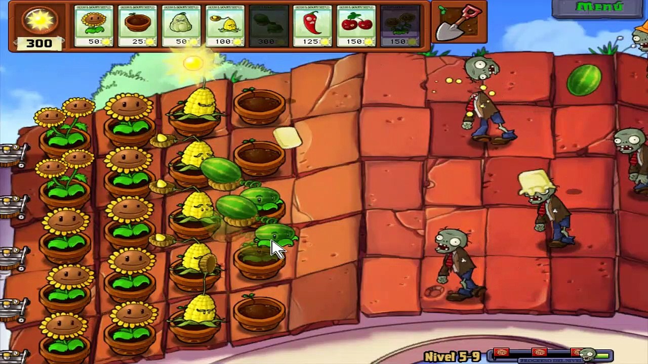 Plantas Vs. Zombis - Walktough - Nivel 5 - 9
