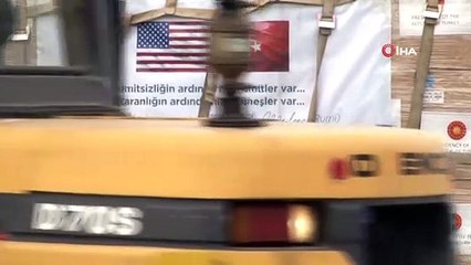 ABD’ye gönderilen yardım malzemelerini taşıyan uçak havalandı