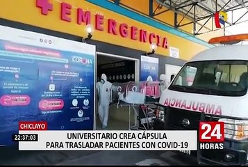 Chiclayo: Universitario crea capsula para trasladar a pacientes con COVID-19