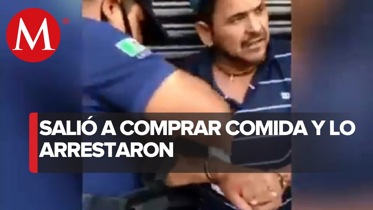 Policías en Jalisco detienen a hombre por no usa cubre bocas
