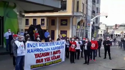 Kazancı Yokuşu'nda 1 Mayıs anması | Disk Başkanı Çerkezoğlu: 'Yüreğimizin attığı her yer 1 Mayıs'tır'