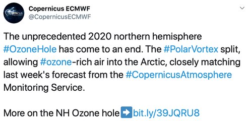 Le trou dans la couche d’ozone au-dessus de l’Arc­tique s’est enfin refermé