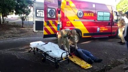 Duas pessoas ficam feridas em acidente no Bairro Santa Felicidade