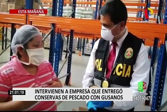 Intervienen a empresa que entregó conservas de pescado con gusanos