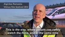 Deserted Lithuanian airport turned into drive-in cinema