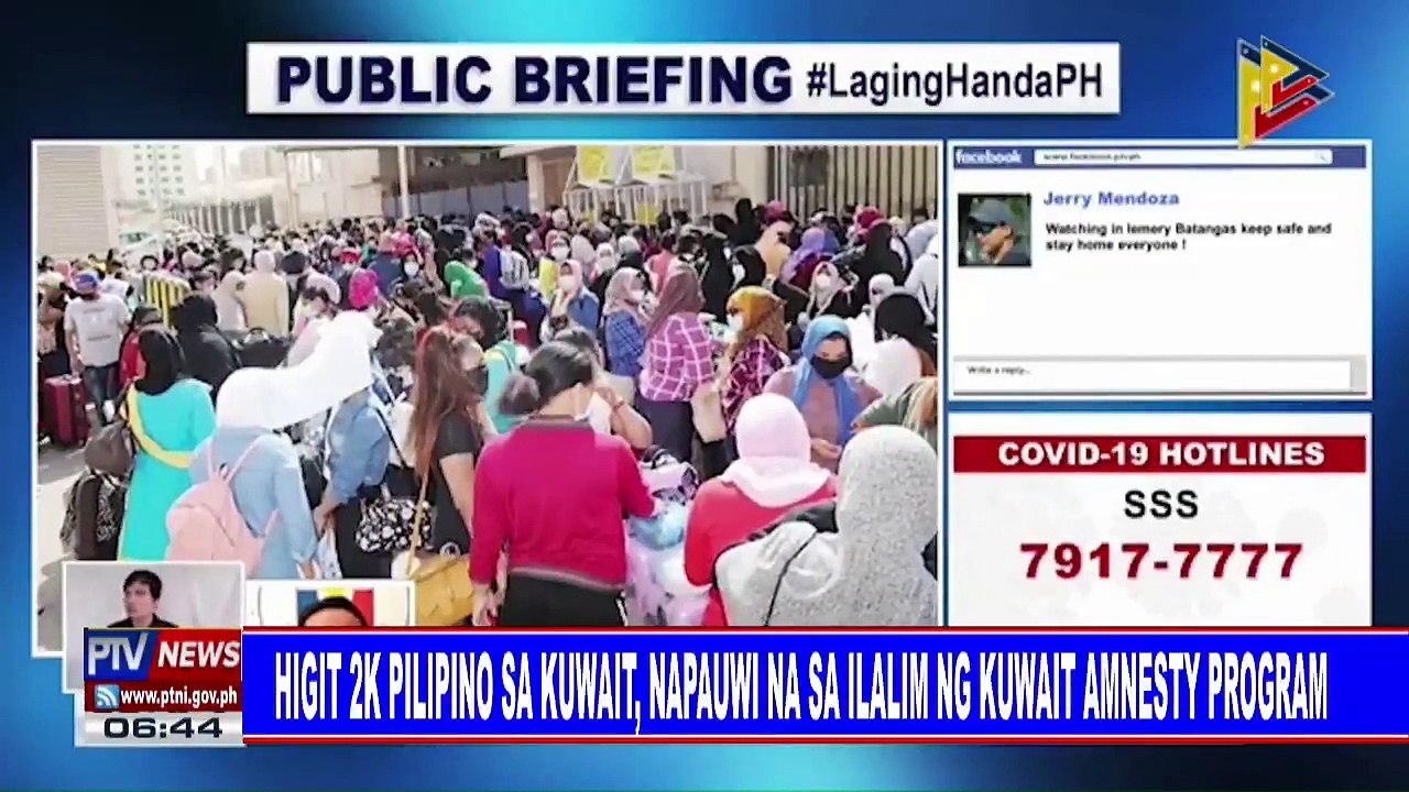 Higit 2K Pilipino sa Kuwait, napauwi na sa ilalim ng Kuwait Amnesty Program