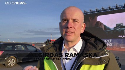 Vilnius, drive-in all'aeroporto. "Al cinema nonostante il blocco"
