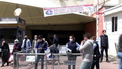 BAYRAMPAŞA'DA PAZARA GİRME KUYRUĞU