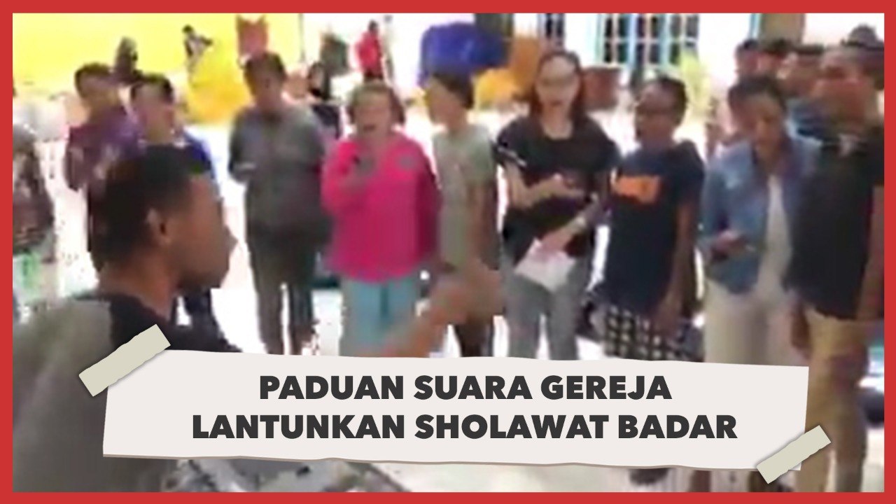 Merinding, Paduan Suara Gereja Lantunkan Sholawat Badar
