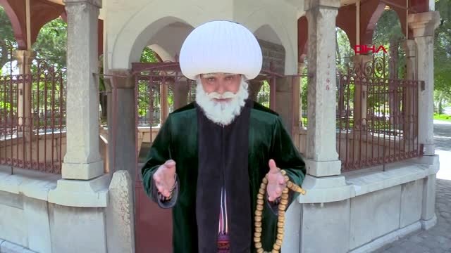 KONYA-Temsili Nasreddin Hoca'dan 'evde kal' çağrısı