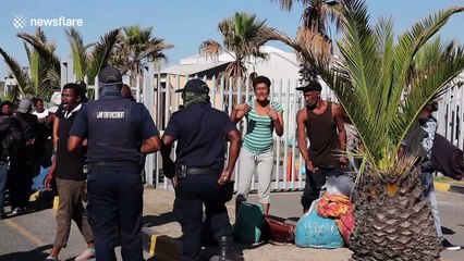 Cape Town locals break out of camp designed to house homeless during COVID-19 pandemic