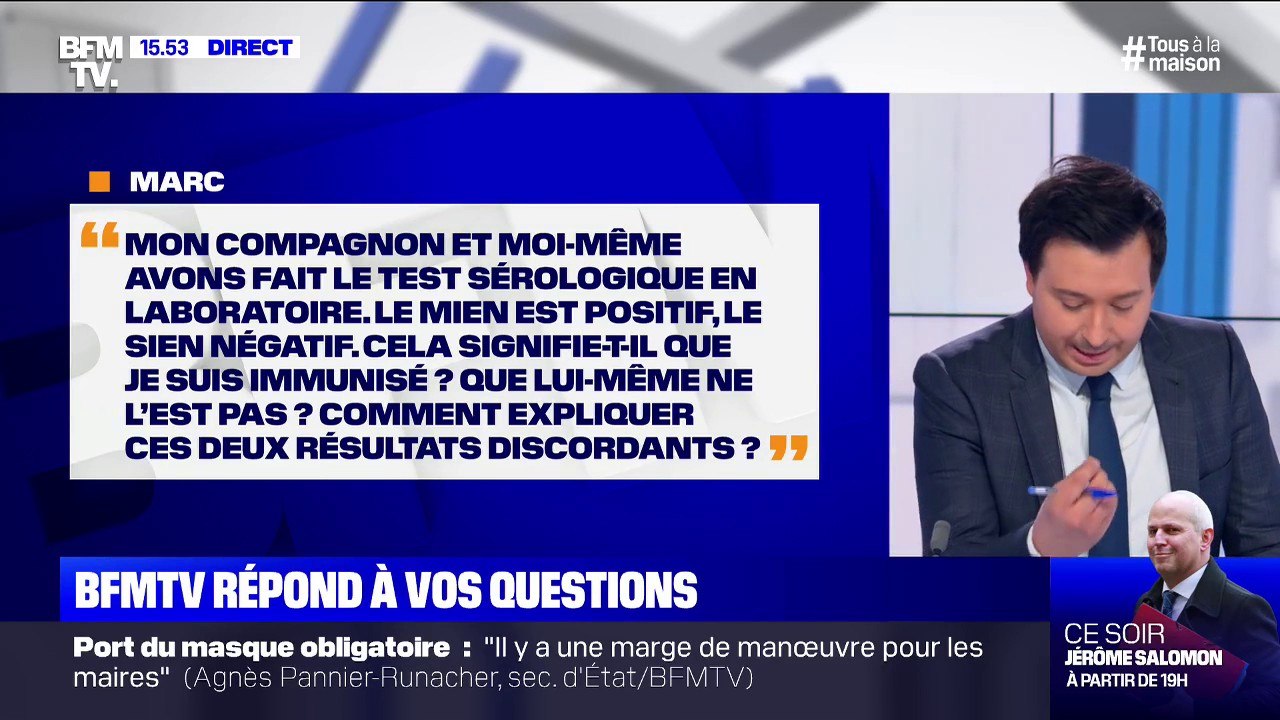 Mon compagnon et moi-même avons fait le test en laboratoire, le mien est positif, le sien négatif, comment l'expliquer ?