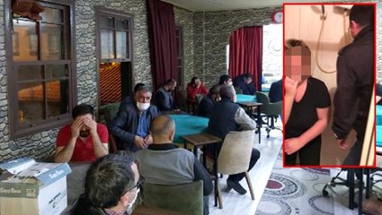 Kumar baskınında polisten kaçan çift, duşakabinde yakalandı