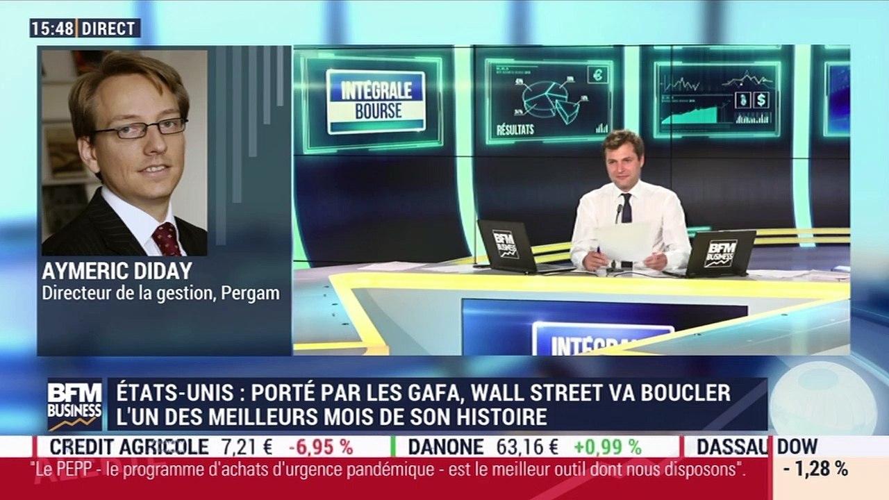 Aymeric Diday (Pergam) : porté par les GAFA Wall Street va boucler l'un des meilleurs mois de son histoire - 30/04