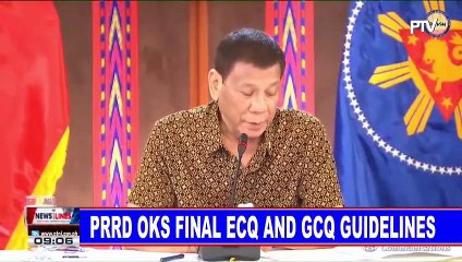 PRRD OKs final ECQ and GCQ guidelines