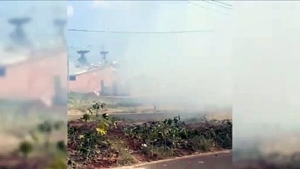 Moradora registra incêndio pelo segundo dia seguido no Loteamento Siena
