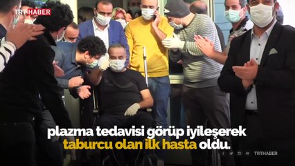 Plazma tedavisiyle iyileşti, davul zurna ile taburcu edildi