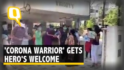 'Corona Warrior' Gets Hero's Welcome After She Treated Patients for 20 Days Straight