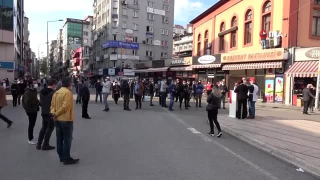 Zonguldak'ta 1 Mayıs koronavirüs gölgesinde kutlandı