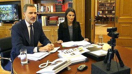 Los Reyes Felipe VI y Doña Letizia presiden un pleno de la Real Academia Española