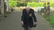 World War II veteran walks 100 laps for his 100th birthday