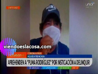 Aprehenden al puma Rodriguez que amenazó a  Jeanine Áñez, afirma que lo “utilizó” un diputado del MAS