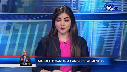 Mariachis cantan en Guayaquil, a cambio de alimentos