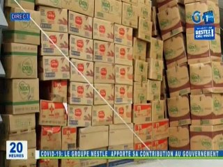 RTG / Covid 19 - Le groupe Nestlé apporte sa contribution au Gouvernement
