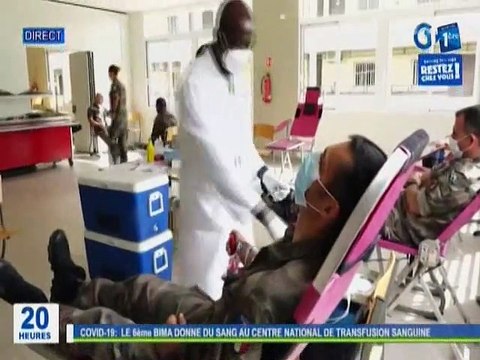 RTG / Covid 19 - Le 6 ème BIMA donne du sang au Centre National de Transfusion Sanguine