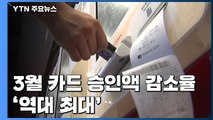 코로나19 여파로 3월 카드 승인액 감소율 '역대 최대' / YTN