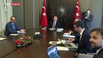 Cumhurbaşkanı Erdoğan, yardım alan ailelerle görüştü