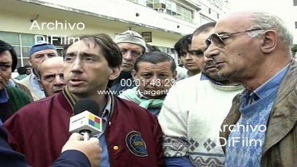 Trabajadores de Aurora Grundig protesta en Buenos Aires 1996