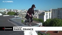 وقتی قرنطینه فرصتی برای پارکور بر روی پشت بام‌های پاریس می‌شود