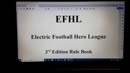 The EFHL 3rd Edition Rule Book is Published