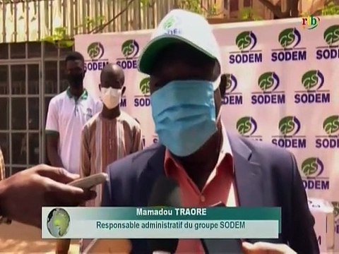 RTB / Covid 19 - Remise d’un chèque de 20 millions de FCFA au Ministère de la Santé par le Groupe Sodem
