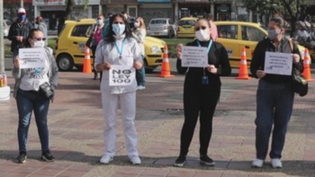 Médicos de hospital de Bogotá piden garantías laborales