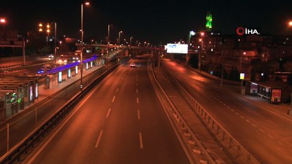 3 günlük sokağa çıkma kısıtlamasının başlamasıyla E-5 Karayolu boş kaldı