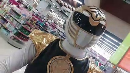 Morphenomenal! Filipino man wears Power Rangers outfit as PPE to visit supermarket