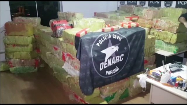 Mais de três toneladas de maconha são apreendidas em ação da Denarc de Cascavel