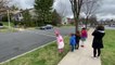 People Watch Easter Bunny Drive Through Neighborhood in Pink Limousine During Coronavirus Lockdown