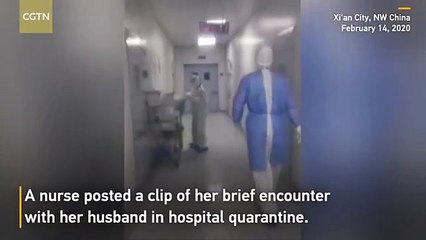 No hugs for couple working at coronavirus quarantine_saddest and loveliest moment china
