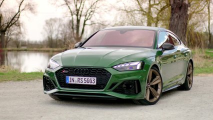 The new Audi RS 5 Sportback Exterior Design in Sonoma green