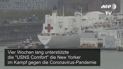 US-Krankenhausschiff "USNS Comfort" verlässt New York