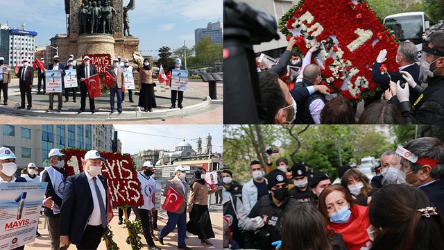 1 Mayıs'ta Taksim Meydanı için iki farklı muamele; iki farklı sendika iki farklı görüntü