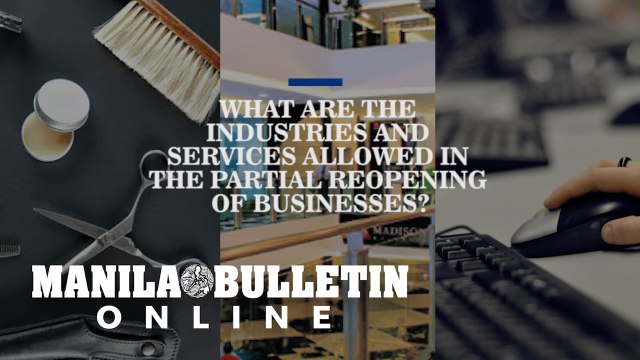 What are the industries and services allowed in the partial reopening of businesses?