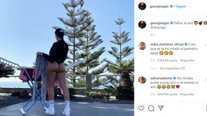 Georgina sube una foto a Instagram con "los paños al aire"